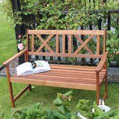 Soft Cross Timber Bench 2 Seater