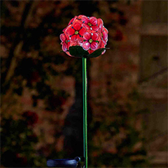 Pink Bloom Solar Flowers - 2 Pack