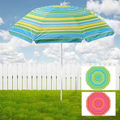 Portofino Striped Beach Umbrella - 176cm Diameter