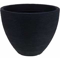 Terra Ribbed Round Planter - 31cm Height