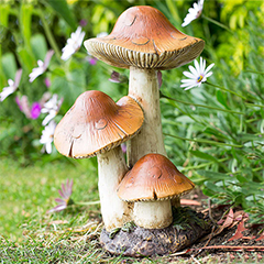 La Hacienda Woodland 3 in 1 Toadstool - 30cm Height