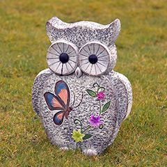 Owl Garden Ornament Stone Effect - 36cm Height