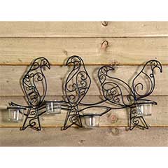 Wall Mounted Bird Candle Holder - 54cm Width