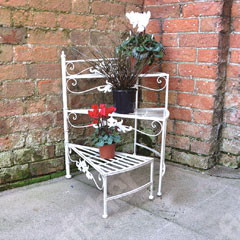 Four Seasons 3 Tier Cream Vintage Stair Planter