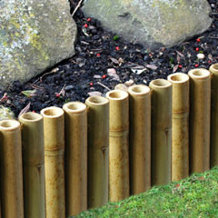 1m Bamboo Garden Edging - H15cm