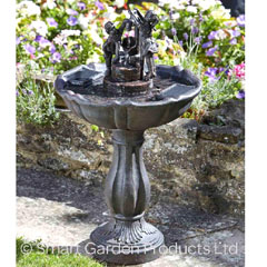 Smart Solar Tipping Pail Fountain Water Feature