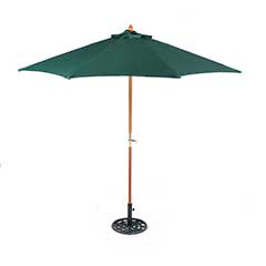 Greenfingers Crank Parasol - 2.7m Green