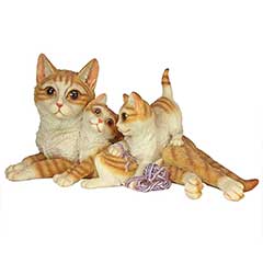 Design Toscano Kitten Crowd Garden Statue - 28cm Width