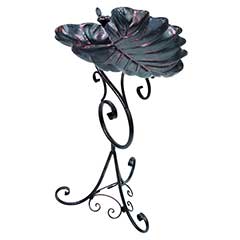 Gardman Decorative Leaf Bird Bath - 62cm Height