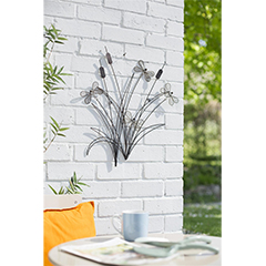 La Hacienda Reeds and Dragonflies Wall Art - 58cm Width