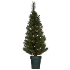 Festive Prelit Entrance Trees Set of 2 - 105cm