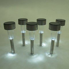 Greenfingers White Solar LED Garden Lights - Set of 6