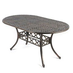 Ellister Stamford Oval Table - 150cm Bronze