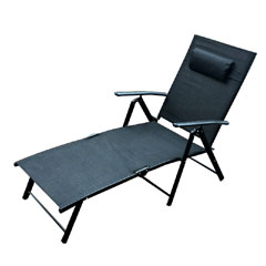 Ellister Siena 3 Position  Sun Lounger - Black