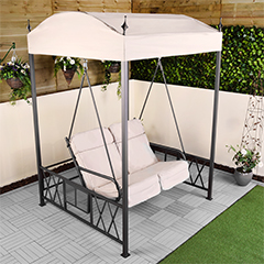 Greenfingers Cushioned 2 Seater Swing Gazebo