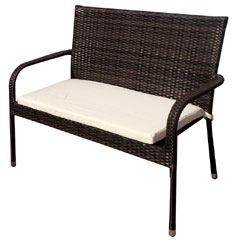 Greenfingers Moncafa 2 Seat Rattan Bench 110cm