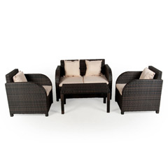 Ellister Eden Rattan 4 Seater 123cm Rectangular So