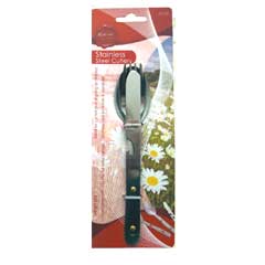 3 Piece Stainless Steel Camping Cutlery Set