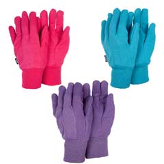 Briers Ladies Jersey Gardening Gloves Triple Pack - Medium