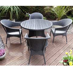 Rondeau Leisure Lerida Polywood & Rattan Dining Set