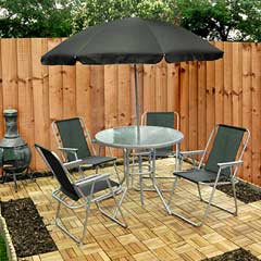 Kingfisher 4 Seater Patio Set with Parasol