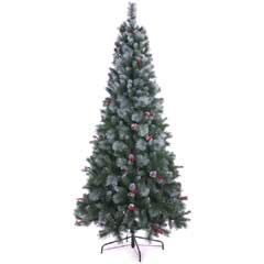 Festive Frosted Virginia Pine Tree 7ft