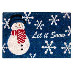 Gardman Festive PVC Backed Coir Mat - Let it Snow