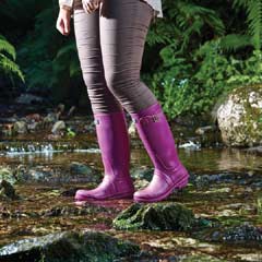 Briers Classic Rubber Look PVC Wellie Boot - Purple