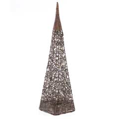 Triflora Woven Outdoor Obelisk - 40 Warm White LEDs