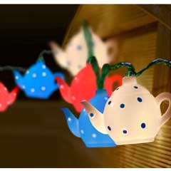 Teapot String Lights - 10 White LED