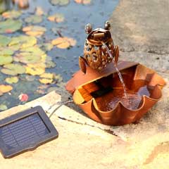 Ting Tang Frog Solar Water Fountain Feature