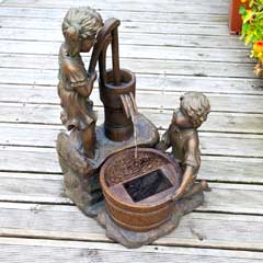 Smart Garden Boy & Girl Solar Water Pump Fountain