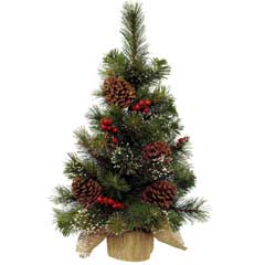 Christmas Mini Tree Berries & Pinecones - 75cm