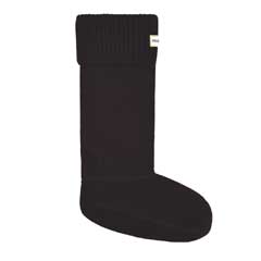 Hunter Field Rib Cuff Welly Socks - Black