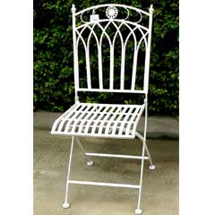 Greenfingers Atlanta Folding Patio Chair - White