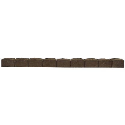 1.2m Recycled Rubber Lawn Edging - Flexi Curve Roman Stone - H8cm
