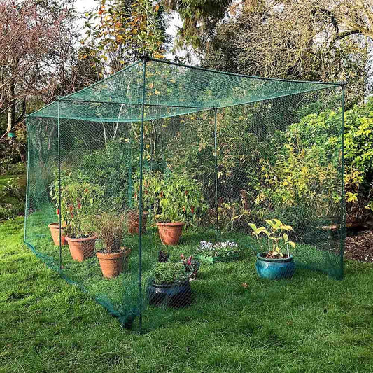 GardenSkill No Frills Crop Cage Kit - 1.2m x 1.2m x 1m with Bird Net 20mm