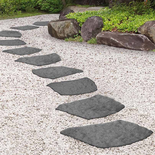 Greenfingers Recycled Rubber Stepping Stone - Grey