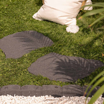 Greenfingers Recycled Rubber Stepping Stone - Grey