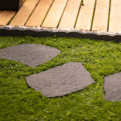 Greenfingers Recycled Rubber Stepping Stone - Grey
