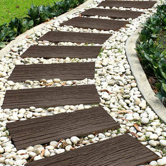 Greenfingers Recycled Rubber Wood Effect Railway Sleeper Stepping Stone