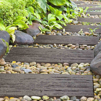 Greenfingers Recycled Rubber Wood Effect Railway Sleeper Stepping Stone