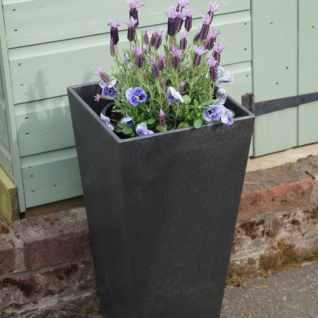 Tierra Verde Sonata Square Planter 50cm -  Slate