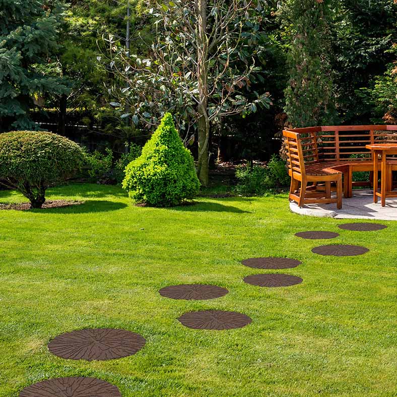 Greenfingers Recycled Rubber Cracked Log Stepping Stone