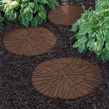 Greenfingers Recycled Rubber Cracked Log Stepping Stone
