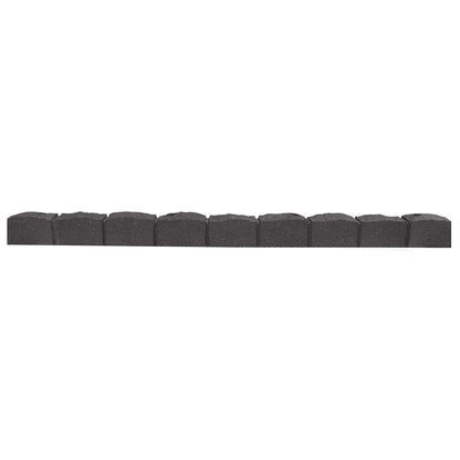 1.2m Recycled Rubber Lawn Edging - Flexi Curve Roman Stone - H8cm