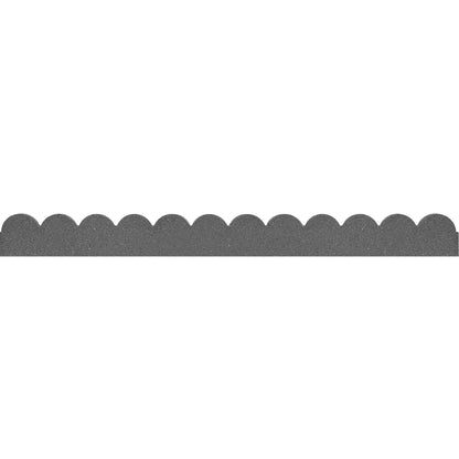 1.2m Recycled Rubber Lawn Edging - Flexi Curve Scallop - H10cm