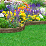 1.2m Recycled Rubber Lawn Edging - Ultra Curve Border Bricks