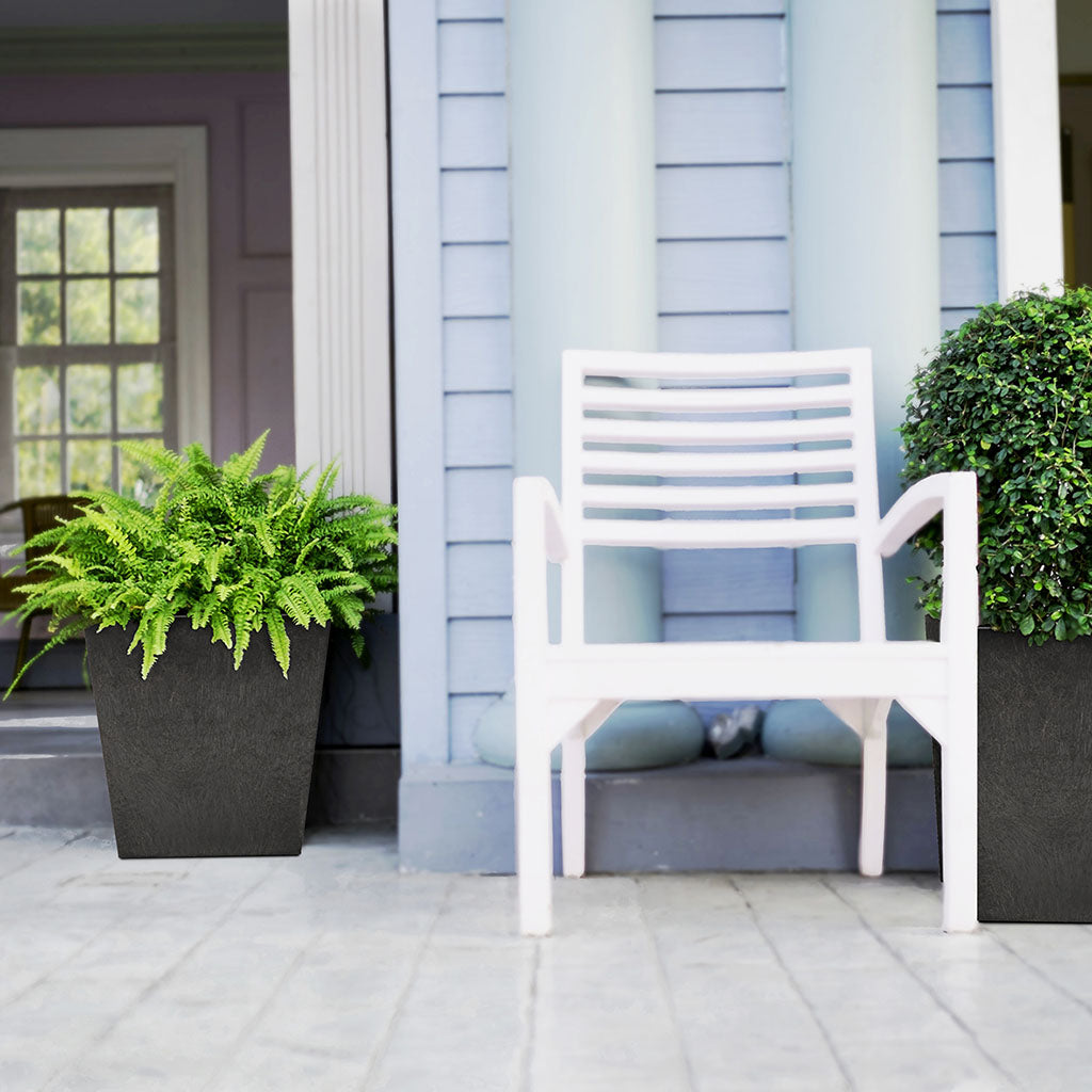 Tierra Verde Sonata Square Planter - 33cm - Slate