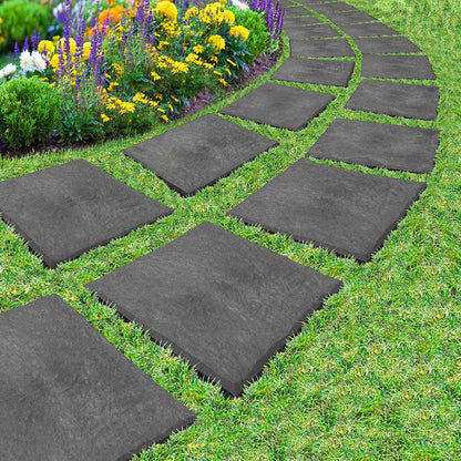 Greenfingers Recycled Rubber Stomp Stepping Stone - Slate 